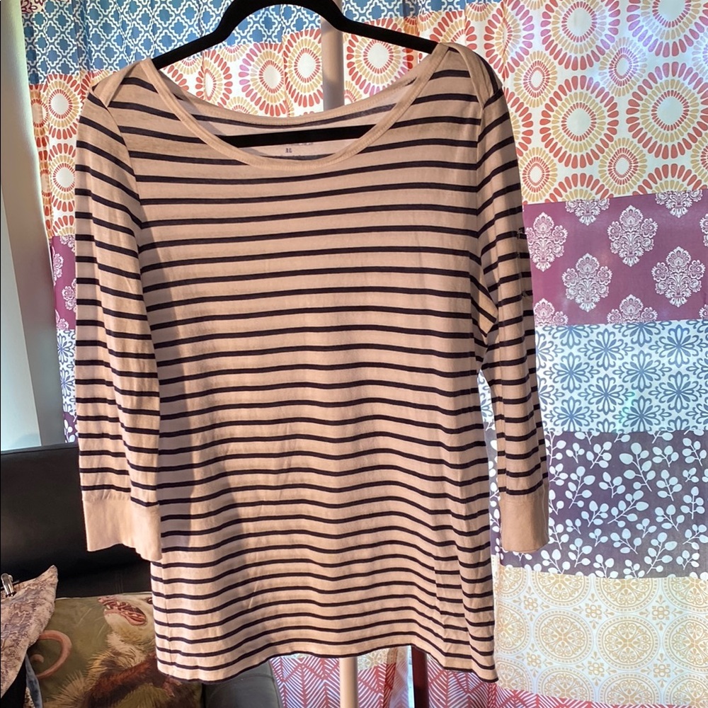 Lucky Brand Scoop Neck Sailor Shirt Xl